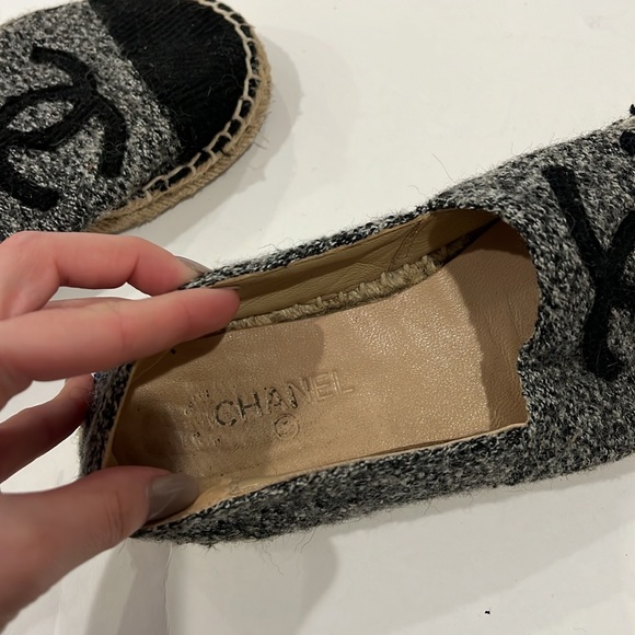 Chanel Espadrille 38 Woven Felt CC Runway Rare Flats CC-0322N-0082 - Picture 5 of 7